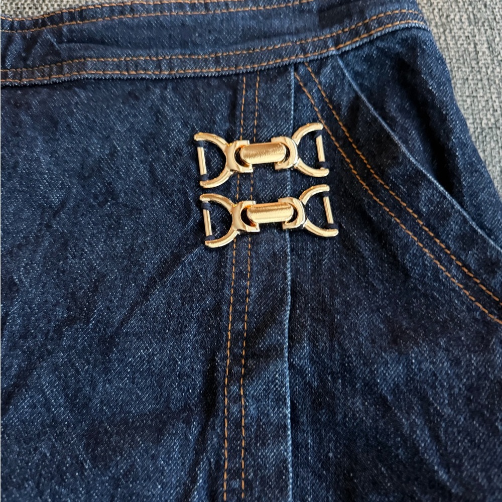 Avec Les Filles Indigo Denim Skirt - Picture 2 of 8